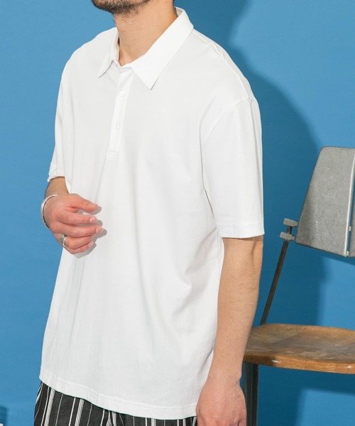 URBAN RESEARCH ROSSO MEN(アーバンリサーチロッソメン)の「『XLサイズあり』『UR TECH』防汚加工 リラックス半袖ポロシャツ(ポロシャツ・メンズ・ネイビー/ホワイト/ブラック/グレー・SMALL/MEDIUM/LARGE/X-LARGE)」の12枚目の写真