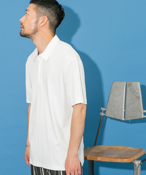 URBAN RESEARCH ROSSO MEN(アーバンリサーチロッソメン)の「『XLサイズあり』『UR TECH』防汚加工 リラックス半袖ポロシャツ(ポロシャツ・メンズ・ネイビー/ホワイト/ブラック/グレー・SMALL/MEDIUM/LARGE/X-LARGE)」の17枚目の写真