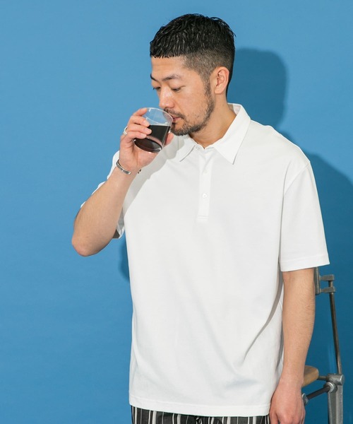 URBAN RESEARCH ROSSO MEN(アーバンリサーチロッソメン)の「『XLサイズあり』『UR TECH』防汚加工 リラックス半袖ポロシャツ(ポロシャツ・メンズ・ネイビー/ホワイト/ブラック/グレー・SMALL/MEDIUM/LARGE/X-LARGE)」の19枚目の写真