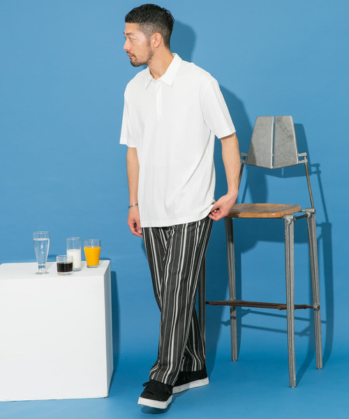 URBAN RESEARCH ROSSO MEN(アーバンリサーチロッソメン)の「『XLサイズあり』『UR TECH』防汚加工 リラックス半袖ポロシャツ(ポロシャツ・メンズ・ネイビー/ホワイト/ブラック/グレー・SMALL/MEDIUM/LARGE/X-LARGE)」の20枚目の写真