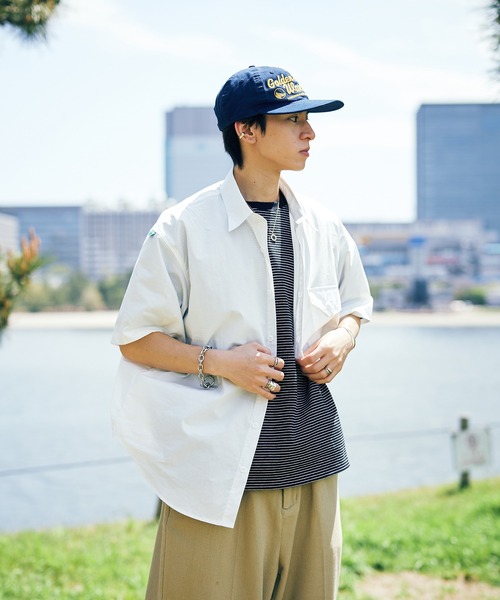 Adoon plain（アドーンプレーン）の「ステッチピスネームシャツ（シャツ/ブラウス・メンズ・オフホワイト/ブラック・MEDIUM/LARGE）」の22枚目の写真