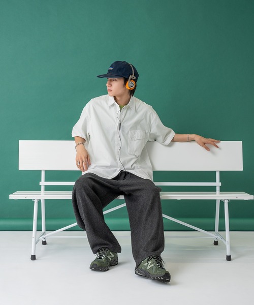 Adoon plain（アドーンプレーン）の「ステッチピスネームシャツ（シャツ/ブラウス・メンズ・オフホワイト/ブラック・MEDIUM/LARGE）」の8枚目の写真