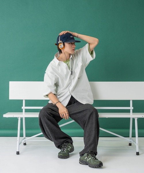 Adoon plain（アドーンプレーン）の「ステッチピスネームシャツ（シャツ/ブラウス・メンズ・オフホワイト/ブラック・MEDIUM/LARGE）」の9枚目の写真