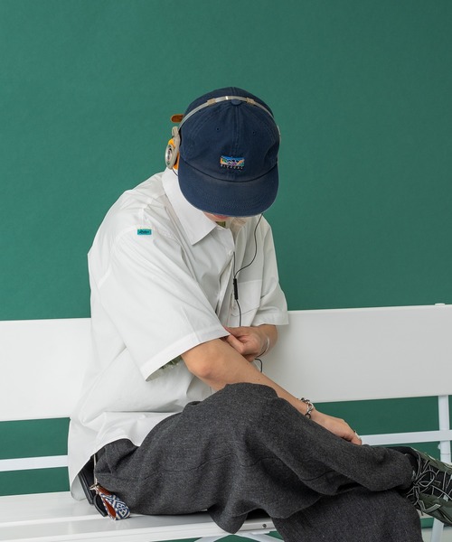 Adoon plain（アドーンプレーン）の「ステッチピスネームシャツ（シャツ/ブラウス・メンズ・オフホワイト/ブラック・MEDIUM/LARGE）」の7枚目の写真