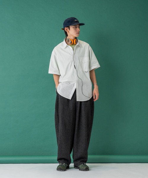 Adoon plain（アドーンプレーン）の「ステッチピスネームシャツ（シャツ/ブラウス・メンズ・オフホワイト/ブラック・MEDIUM/LARGE）」の11枚目の写真