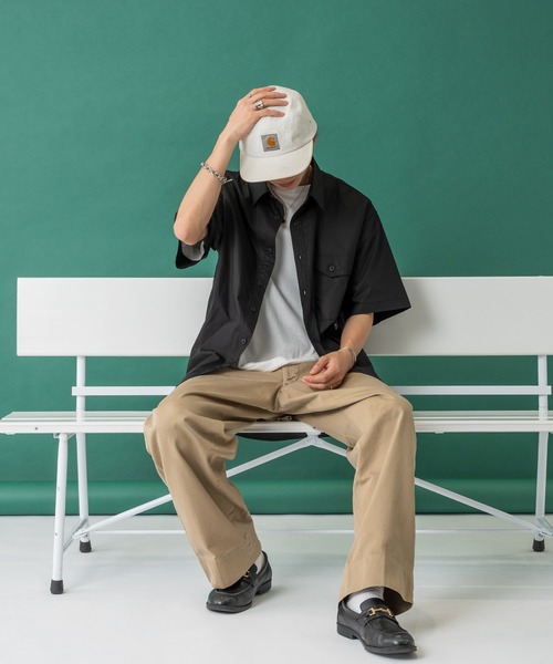 Adoon plain（アドーンプレーン）の「ステッチピスネームシャツ（シャツ/ブラウス・メンズ・オフホワイト/ブラック・MEDIUM/LARGE）」の19枚目の写真