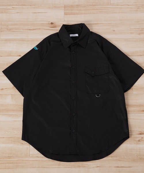 Adoon plain（アドーンプレーン）の「ステッチピスネームシャツ（シャツ/ブラウス・メンズ・オフホワイト/ブラック・MEDIUM/LARGE）」の6枚目の写真