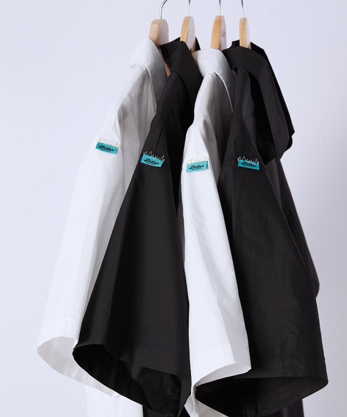 Adoon plain（アドーンプレーン）の「ステッチピスネームシャツ（シャツ/ブラウス・メンズ・オフホワイト/ブラック・MEDIUM/LARGE）」の3枚目の写真