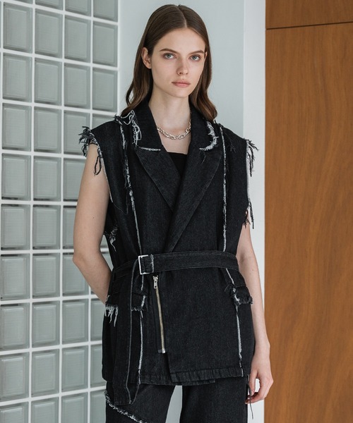 新品タグ付き！ドゥーズィエムクラス FRINGE GILET フリンジ ジレ 新品タグ付き！ドゥーズィエムクラス FRINGE GILET フリンジ ジレ