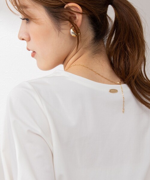 NOLLEY’S Sophi（ノーリーズソフィ）の「タックスリーブプルオーバーカットソー（Tシャツ/カットソー・レディース・ベビーピンク/ブラック/オフホワイト・38）」の9枚目の写真