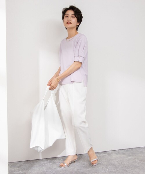 NOLLEY’S Sophi（ノーリーズソフィ）の「タックスリーブプルオーバーカットソー（Tシャツ/カットソー・レディース・ベビーピンク/ブラック/オフホワイト・38）」の13枚目の写真