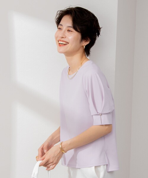 NOLLEY’S Sophi（ノーリーズソフィ）の「タックスリーブプルオーバーカットソー（Tシャツ/カットソー・レディース・ベビーピンク/ブラック/オフホワイト・38）」の18枚目の写真