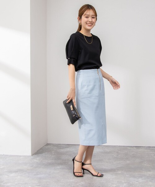 NOLLEY’S Sophi（ノーリーズソフィ）の「タックスリーブプルオーバーカットソー（Tシャツ/カットソー・レディース・ベビーピンク/ブラック/オフホワイト・38）」の21枚目の写真