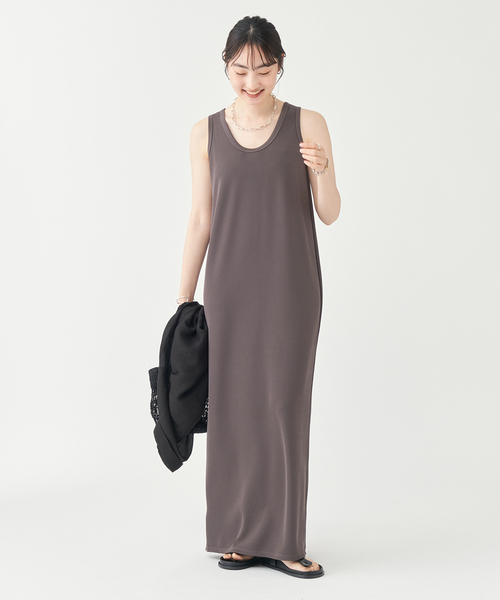 plage（プラージュ）の「《追加》リブタンクワンピース（ワンピース・レディース・ブラック/チャコールグレー/アイボリー・36/38）」の21枚目の写真