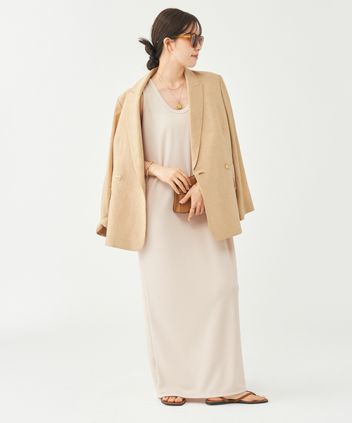 plage（プラージュ）の「《追加》リブタンクワンピース（ワンピース・レディース・ブラック/チャコールグレー/アイボリー・36/38）」の7枚目の写真