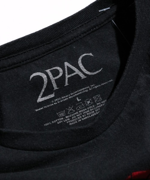THRIFTY LOOK(スリフティールック)の「【THRIFTY LOOK スリフティールック】 THRIFTY "2PAC" TEE ユーズドライクTシャツ/ロック/バンドtシャツ/ヴィンテージ(Tシャツ/カットソー・メンズ・ブラック/ブラック系1/ホワイト・X-LARGE/LARGE)」の4枚目の写真