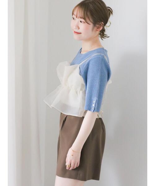 ehka sopo(エヘカソポ)の「タックハイウエストショートパンツ(その他パンツ・レディース・ベージュ/ブラック/モカ/グレー・F)」の20枚目の写真