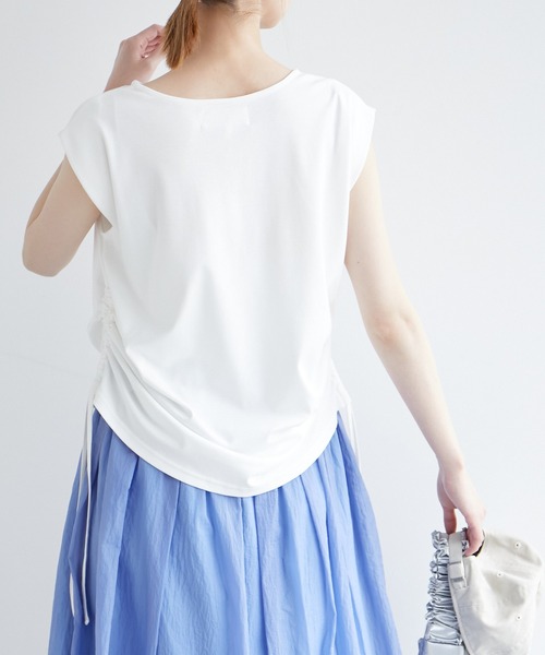 ROPE' PICNIC(ロペピクニック)の「ドロストカットトップス(Tシャツ/カットソー・レディース・ベージュ系その他/ブルー/オフホワイト/ネイビー・38)」の17枚目の写真
