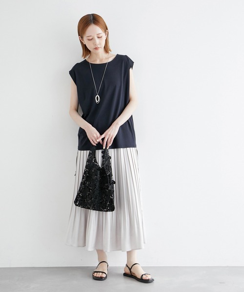 ROPE' PICNIC(ロペピクニック)の「ドロストカットトップス(Tシャツ/カットソー・レディース・ベージュ系その他/ブルー/オフホワイト/ネイビー・38)」の22枚目の写真