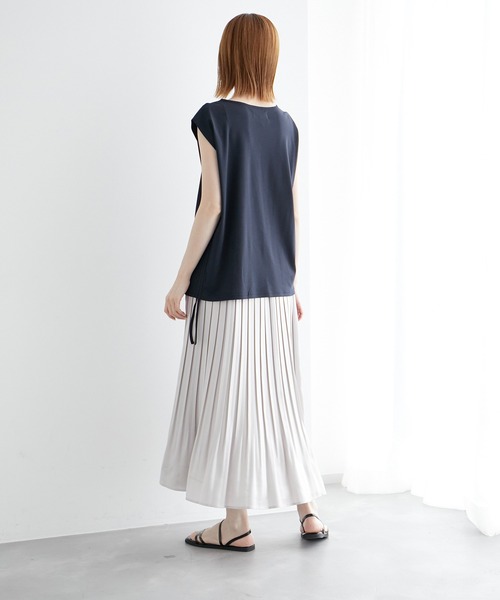 ROPE' PICNIC(ロペピクニック)の「ドロストカットトップス(Tシャツ/カットソー・レディース・ベージュ系その他/ブルー/オフホワイト/ネイビー・38)」の11枚目の写真