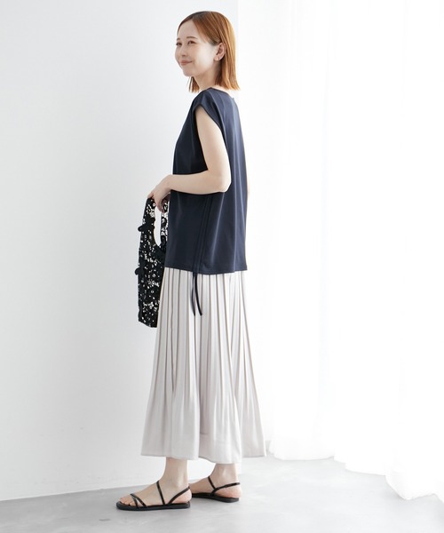 ROPE' PICNIC(ロペピクニック)の「ドロストカットトップス(Tシャツ/カットソー・レディース・ベージュ系その他/ブルー/オフホワイト/ネイビー・38)」の12枚目の写真