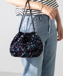 welleg（ウェレッグ）の「2WAY スパンコール巾着バッグ（ショルダーバッグ）」