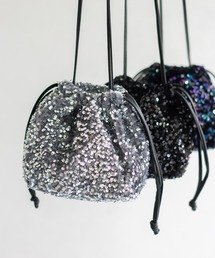 welleg（ウェレッグ）の「2WAY スパンコール巾着バッグ（ショルダーバッグ）」