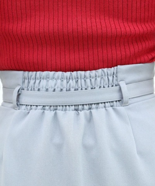 an another angelus(アンアナザーアンジェラス)の「ゴールドバックルベルト付きマーメイドスカート/ananotherangelus(スカート・レディース・グレー/ブラック×ホワイト・FREE)」の17枚目の写真