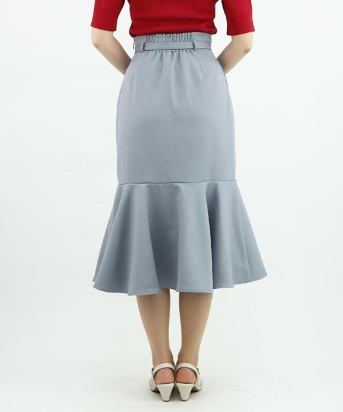 an another angelus(アンアナザーアンジェラス)の「ゴールドバックルベルト付きマーメイドスカート/ananotherangelus(スカート・レディース・グレー/ブラック×ホワイト・FREE)」の19枚目の写真