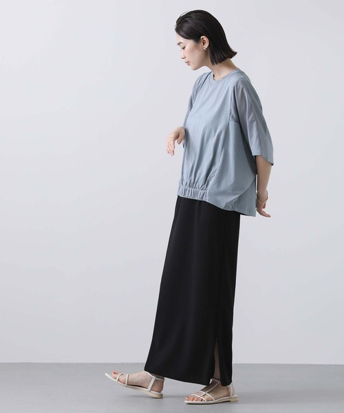 Gready Brilliant(グレディブリリアン)の「シアー切り替えドルマンカットソー(Tシャツ/カットソー・レディース・ブラック/ブルー・FREE)」の20枚目の写真