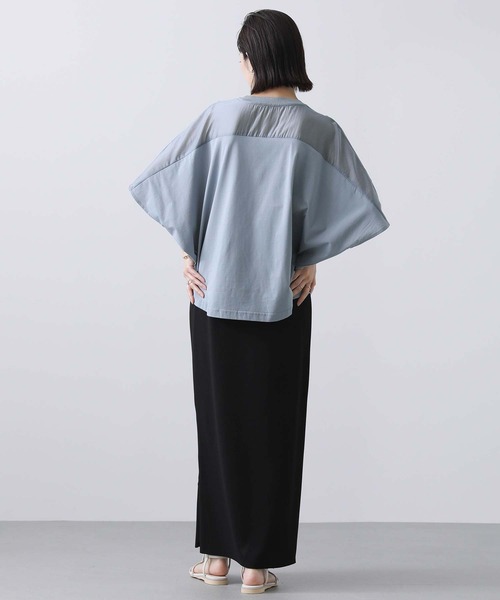 Gready Brilliant(グレディブリリアン)の「シアー切り替えドルマンカットソー(Tシャツ/カットソー・レディース・ブラック/ブルー・FREE)」の21枚目の写真