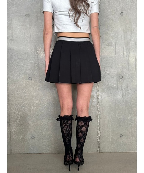 EGOIST（エゴイスト）の「ウエストロゴプリーツミニスカート（スカート・レディース・ベージュ/グレー/ブラック・FREE）」の8枚目の写真