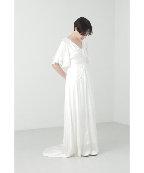 JILL STUART(ジルスチュアート)の「シルクサテンベルスリーブドレス(ドレス・レディース・ホワイト・2/0)」の2枚目の写真