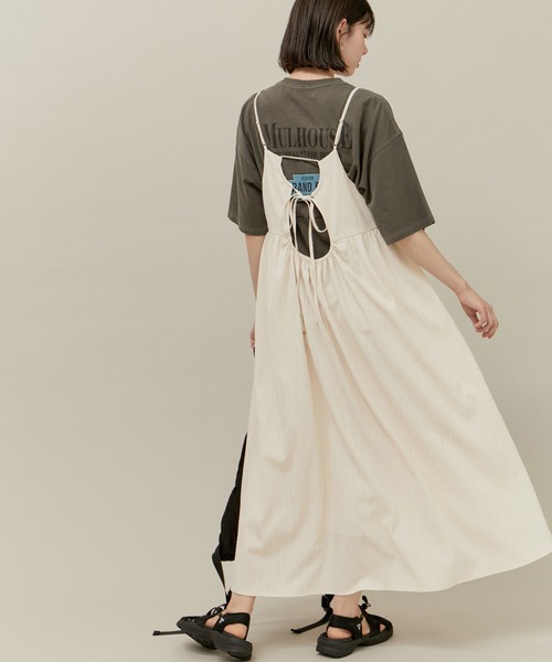 ROPE' PICNIC(ロペピクニック)の「バッグオープンキャミワンピース/リンクコーデ(ワンピース・レディース・ブラック/キナリ・38)」の13枚目の写真