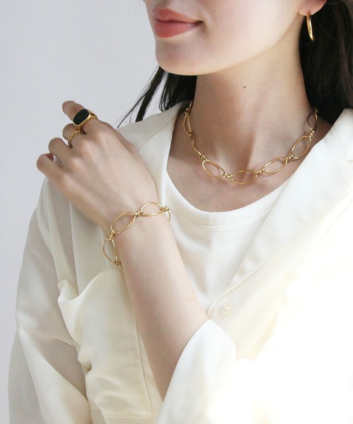 abaskdesign（アバスクデザイン）の「金属アレルギー対応 ボリュームチェーンステンレスブレスレット（ブレスレット・レディース・シルバー/ゴールド・FREE）」の8枚目の写真