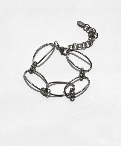 abaskdesign（アバスクデザイン）の「金属アレルギー対応 ボリュームチェーンステンレスブレスレット（ブレスレット・レディース・シルバー/ゴールド・FREE）」の3枚目の写真