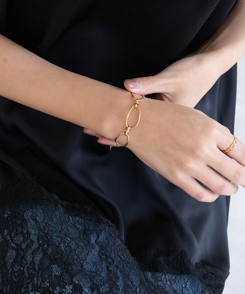 abaskdesign（アバスクデザイン）の「金属アレルギー対応 ボリュームチェーンステンレスブレスレット（ブレスレット・レディース・シルバー/ゴールド・FREE）」の21枚目の写真