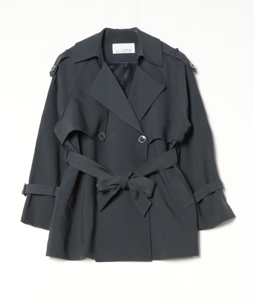 Basic Navy Gray Trench Coat(トレンチコート)|LA POMME jours(ラポミ・ジュール)