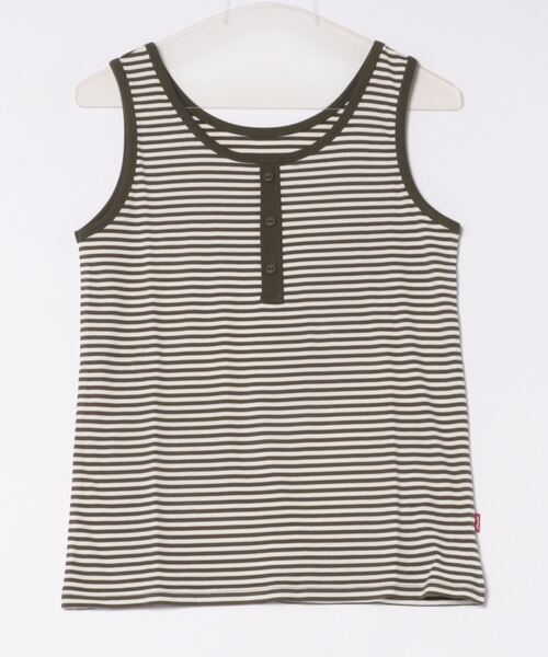 DOUBLE NAME(ダブルネーム)の「前後2WAYラメボーダータンクトップ(タンクトップ・レディース・ピンク/パープル/ブルー/カーキ/ブラック・FREE)」の2枚目の写真