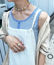 DOUBLE NAME | 前後2WAYラメボーダータンクトップ(タンクトップ)