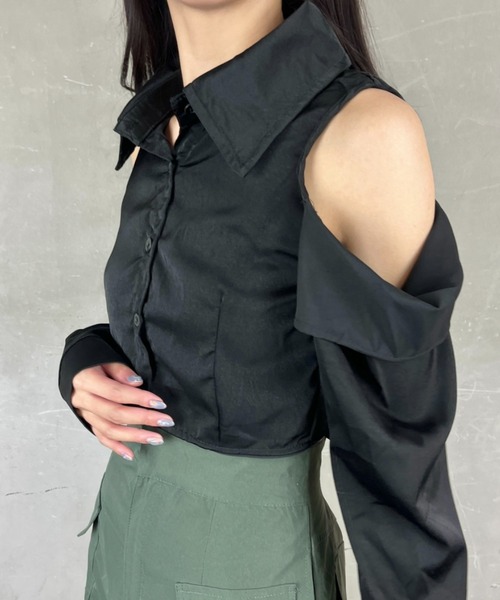 ★極美品　KENZO ショート丈シャツ、ブラウス ☆極美品 KENZO ショート丈シャツ、ブラウス