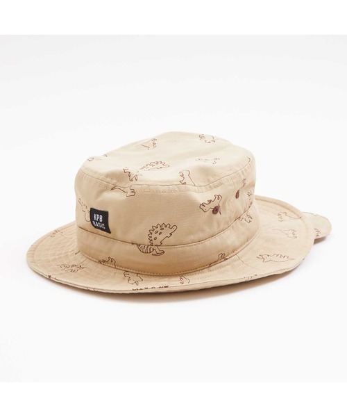 KP DECO(ケーピーデコ)の「恐竜柄の日よけ付き帽子(S~L)(ハット・キッズ・ベージュ/ネイビー・SMALL/LARGE/MEDIUM)」の2枚目の写真