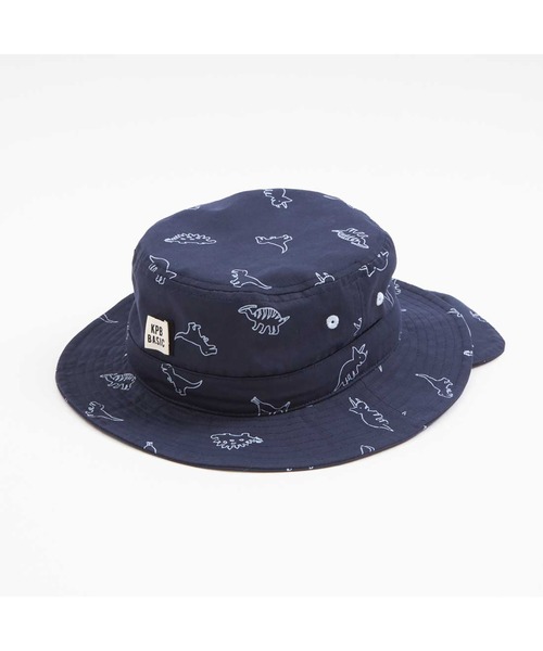 KP DECO(ケーピーデコ)の「恐竜柄の日よけ付き帽子(S~L)(ハット・キッズ・ベージュ/ネイビー・SMALL/LARGE/MEDIUM)」の8枚目の写真