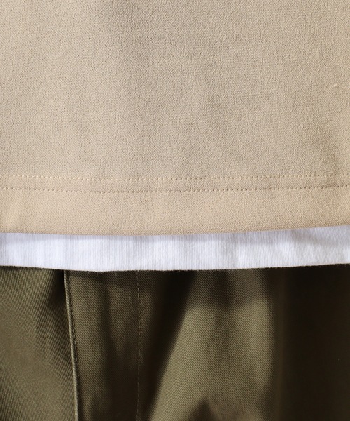 GERRY（ジェリー）の「GERRY ワンポイント刺繍 ベスト フェイクレイヤード 半袖 Tシャツ（Tシャツ/カットソー・メンズ・ブラック/ベージュ・L/M/LL）」の18枚目の写真