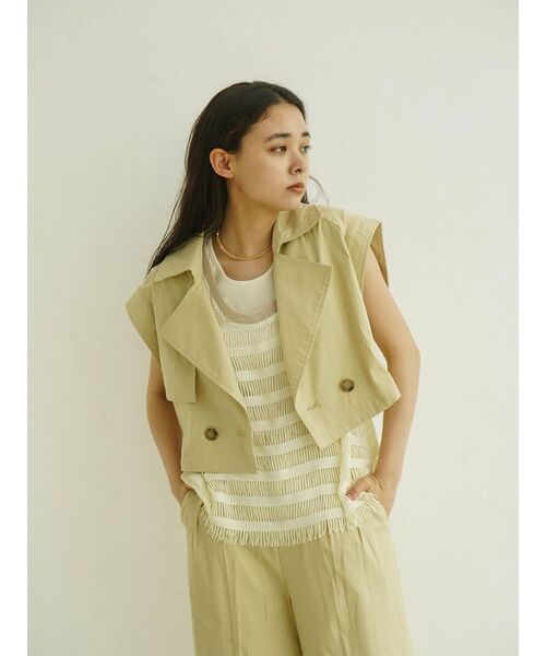 【セール】Double tailored short gilet(ベスト)|FIKA.(フィーカ) 【セール】Double tailored short gilet(ベスト)|FIKA.(フィーカ)