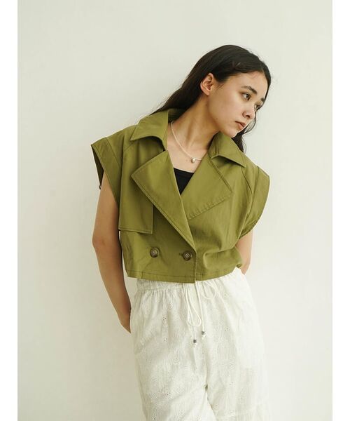 【セール】Double tailored short gilet(ベスト)|FIKA.(フィーカ) 【セール】Double tailored short gilet(ベスト)|FIKA.(フィーカ)