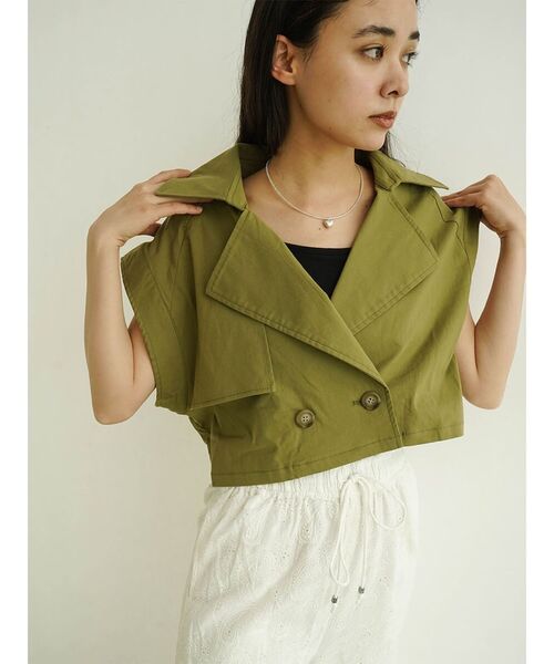 【セール】Double tailored short gilet(ベスト)|FIKA.(フィーカ) 【セール】Double tailored short gilet(ベスト)|FIKA.(フィーカ)