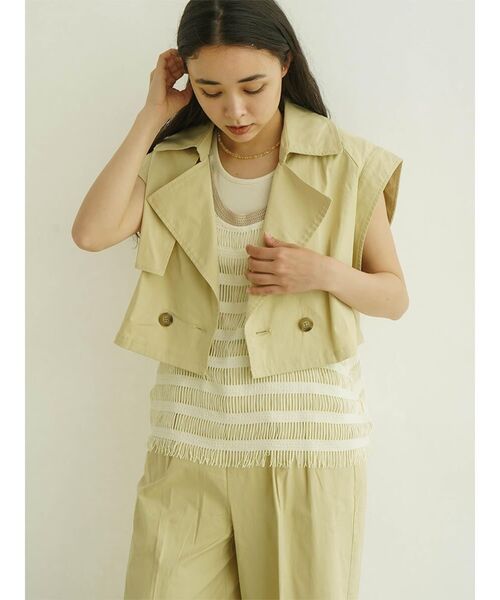 【セール】Double tailored short gilet(ベスト)|FIKA.(フィーカ) 【セール】Double tailored short gilet(ベスト)|FIKA.(フィーカ)