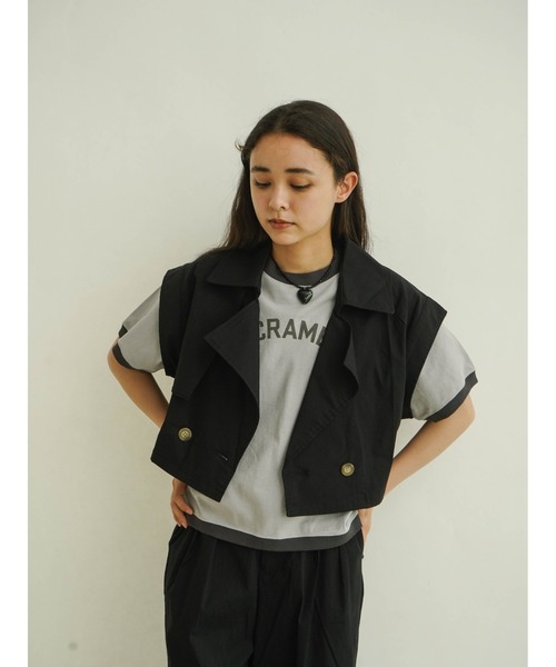 【セール】Double tailored short gilet(ベスト)|FIKA.(フィーカ) 【セール】Double tailored short gilet(ベスト)|FIKA.(フィーカ)