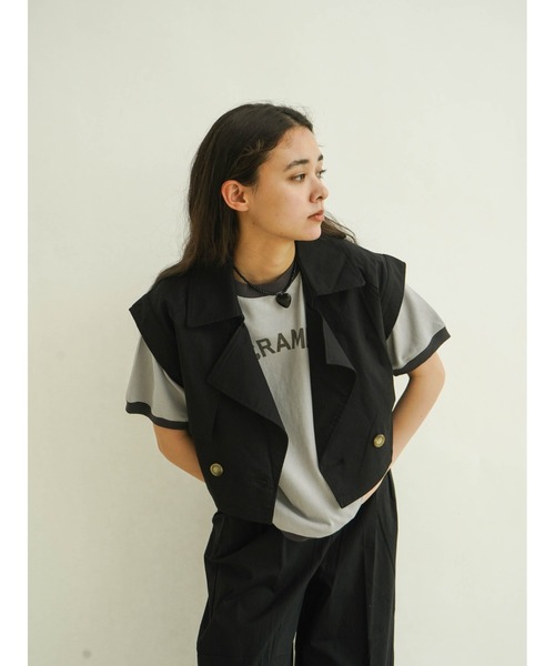 【セール】Double tailored short gilet(ベスト)|FIKA.(フィーカ) 【セール】Double tailored short gilet(ベスト)|FIKA.(フィーカ)